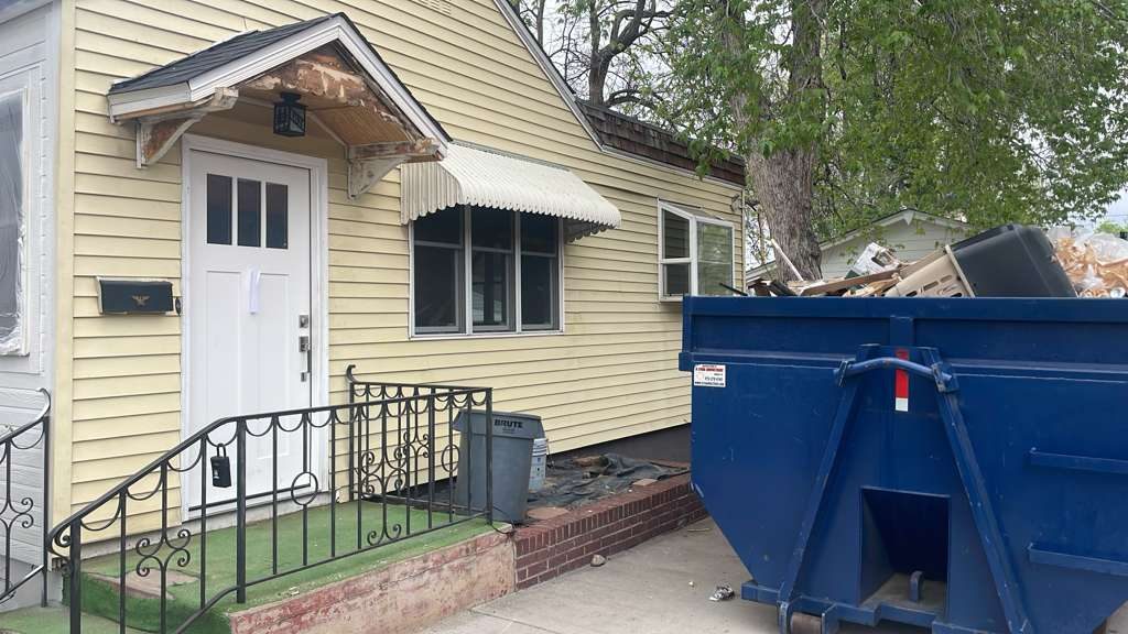 Before: Denver metro · Full front repaint · White with black trim